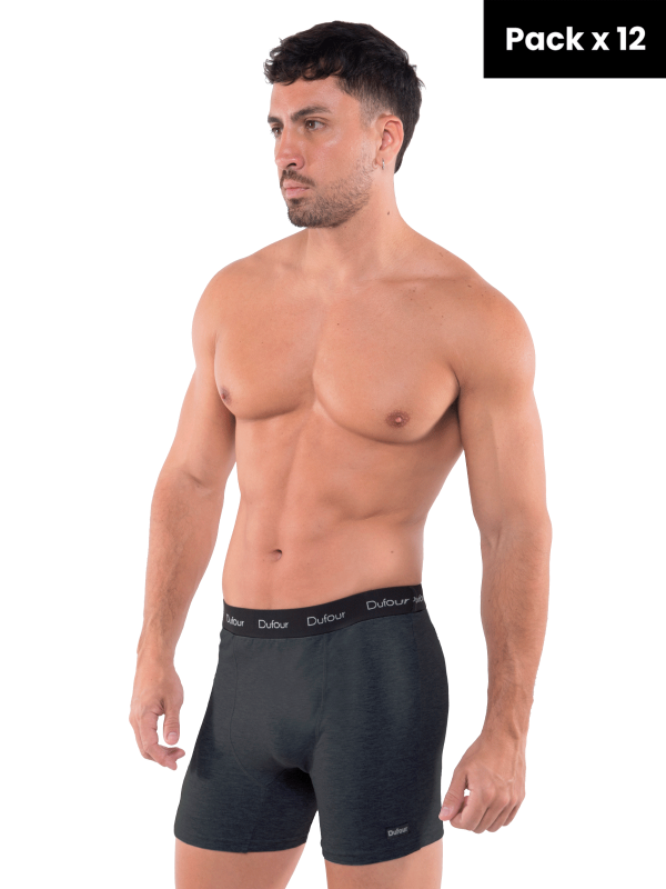 PROMO BOXER ALGODÓN Y LYCRA LISO x 12 . Art. 12058