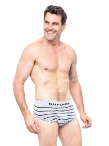 Slip rayado sin costura